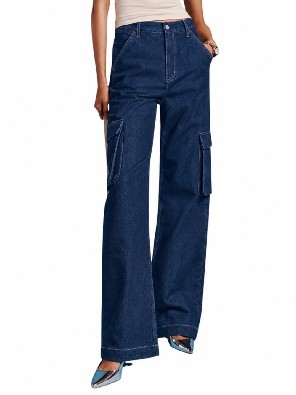 Reformation Wilder Cargo High Rise Wide Leg Jeans Women’s size 27